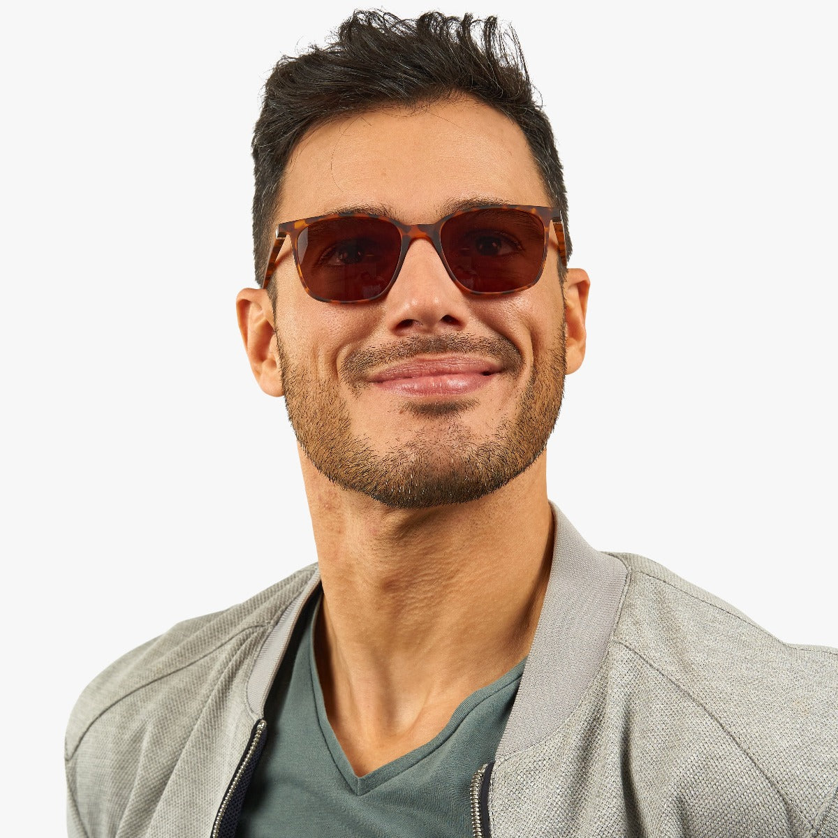 Luxreaders stylish Men's Fyn Turtle Sunglasses. Made from Rubber in a Square shape.