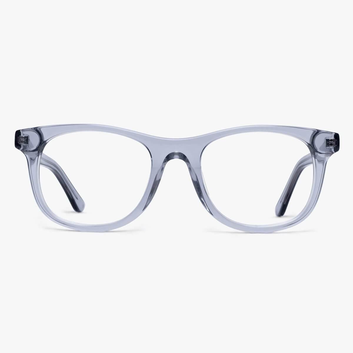Luxreaders stylish Women's Malmö Crystal Grey Reading glasses. Made from Acetate in a Square shape.