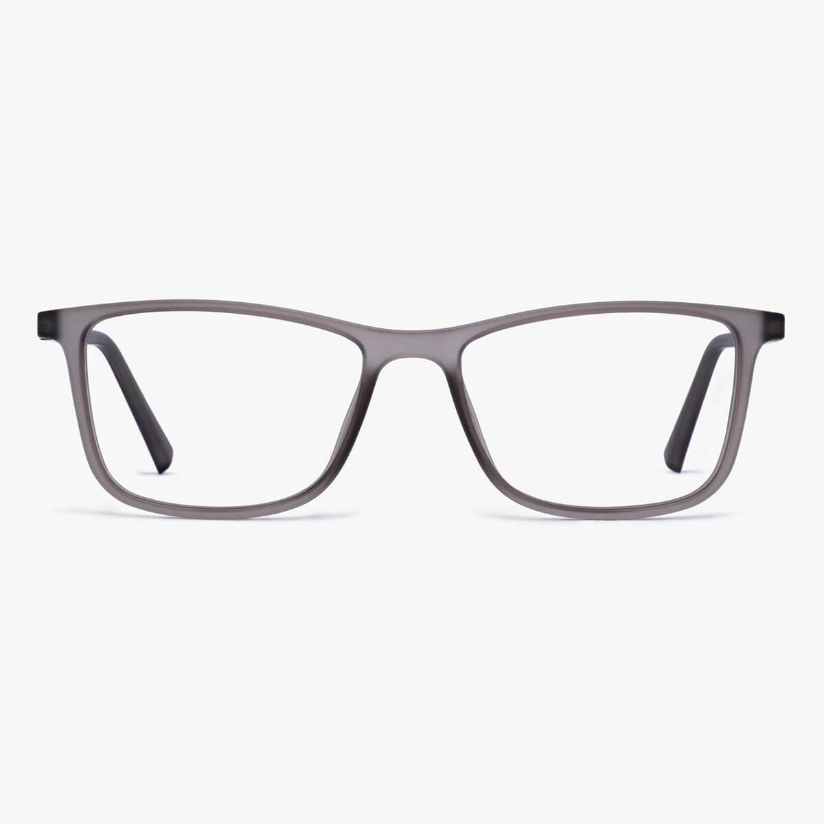 Luxreaders stylish Skagen Grey Reading glasses. Made from Rubber in a Rectangle shape.