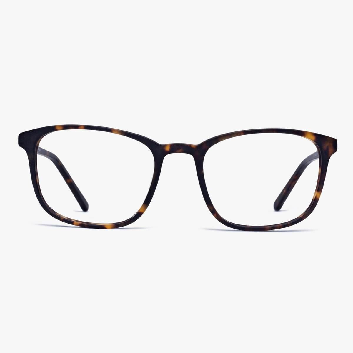 Ebeltoft Dark Turtle rectangular glasses with tortoise shell pattern