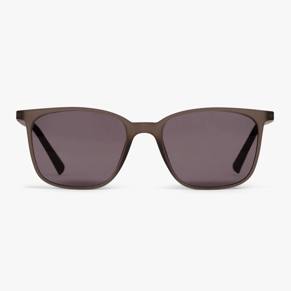 Fyn Grey sunglasses with dark square lenses and matte frame