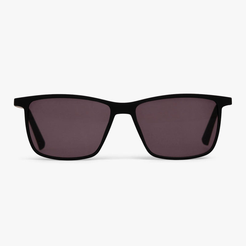 København Black sunglasses with rectangular black frame and dark lenses