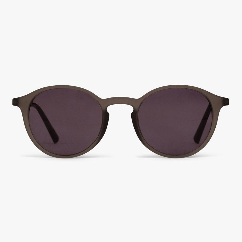 Læsø Grey sunglasses with round lenses and dark frames