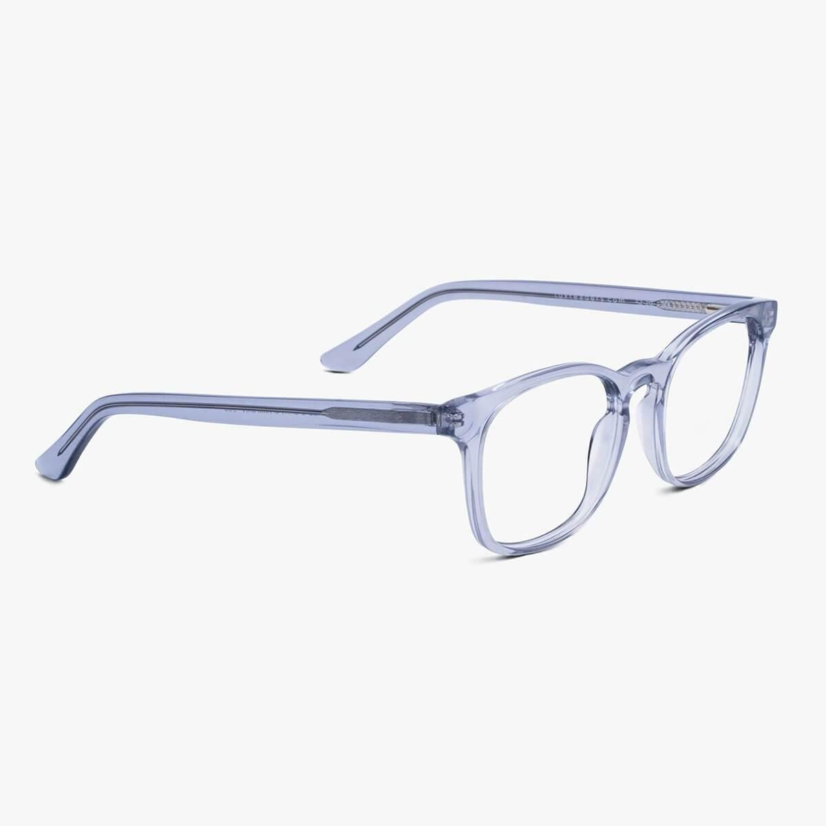 Men's Bornholm crystal grey glasses with transparent square frames