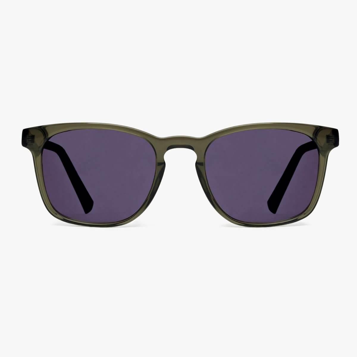 Men's Bornholm Shiny Olive sunglasses with dark lenses