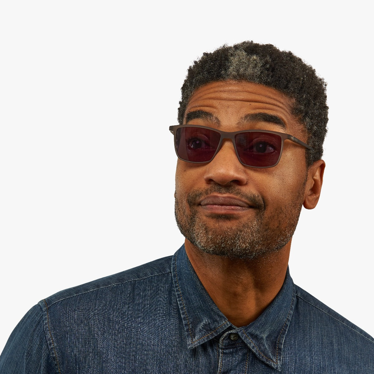 Person wearing Men's København Grey glasses