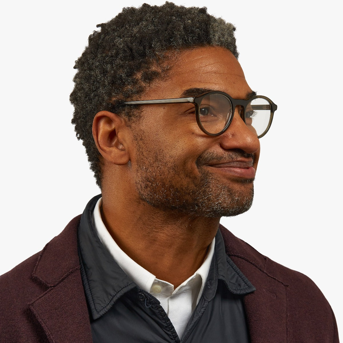 Person wearing Men's Løkken Shiny Olive glasses