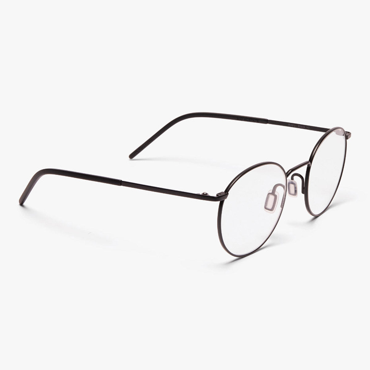 Men's Silkeborg black round glasses with thin metal frame