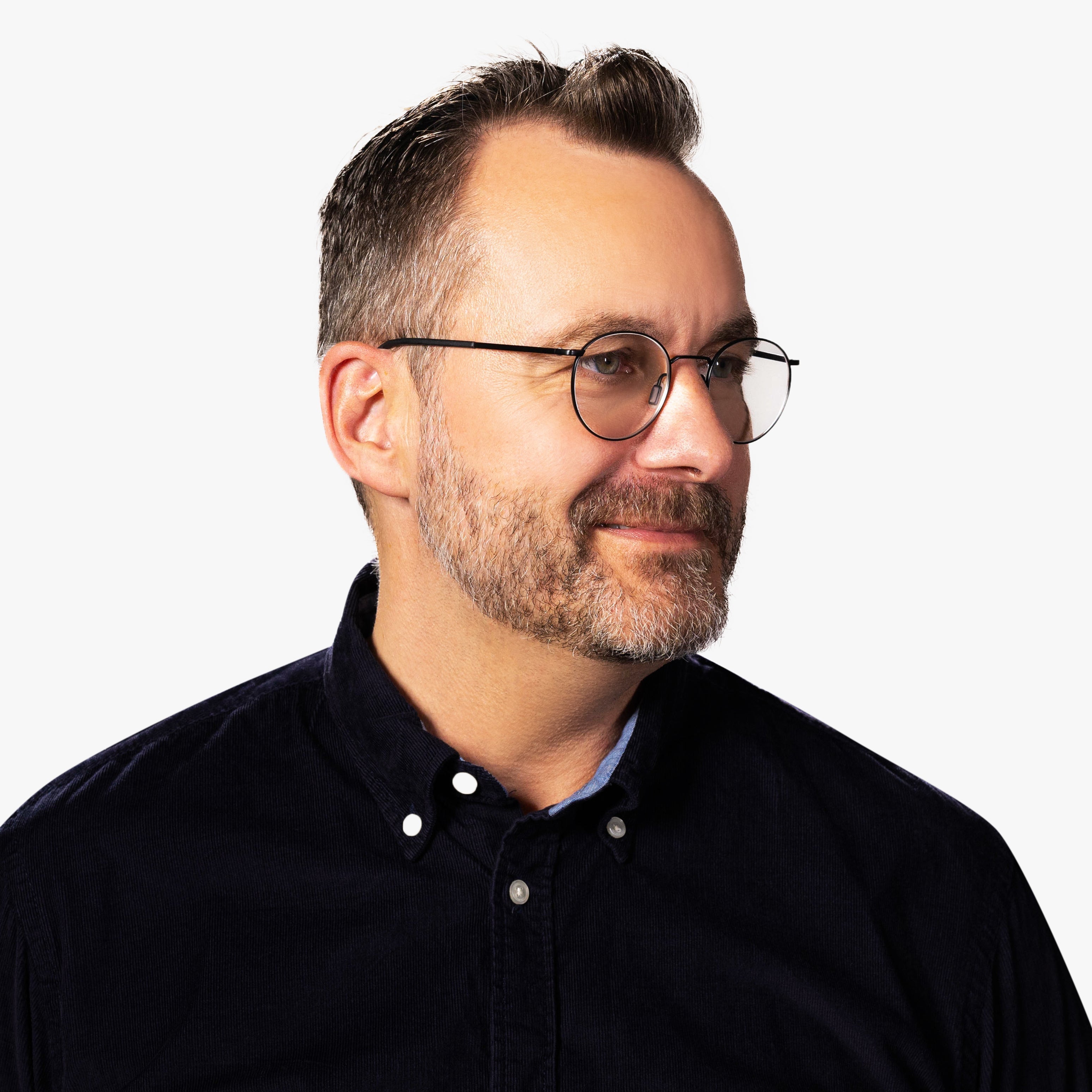 Person wearing Men's Silkeborg Black glasses