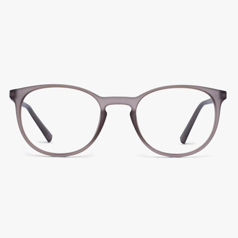 Men's Stockholm Grey round eyeglasses with matte grey frame