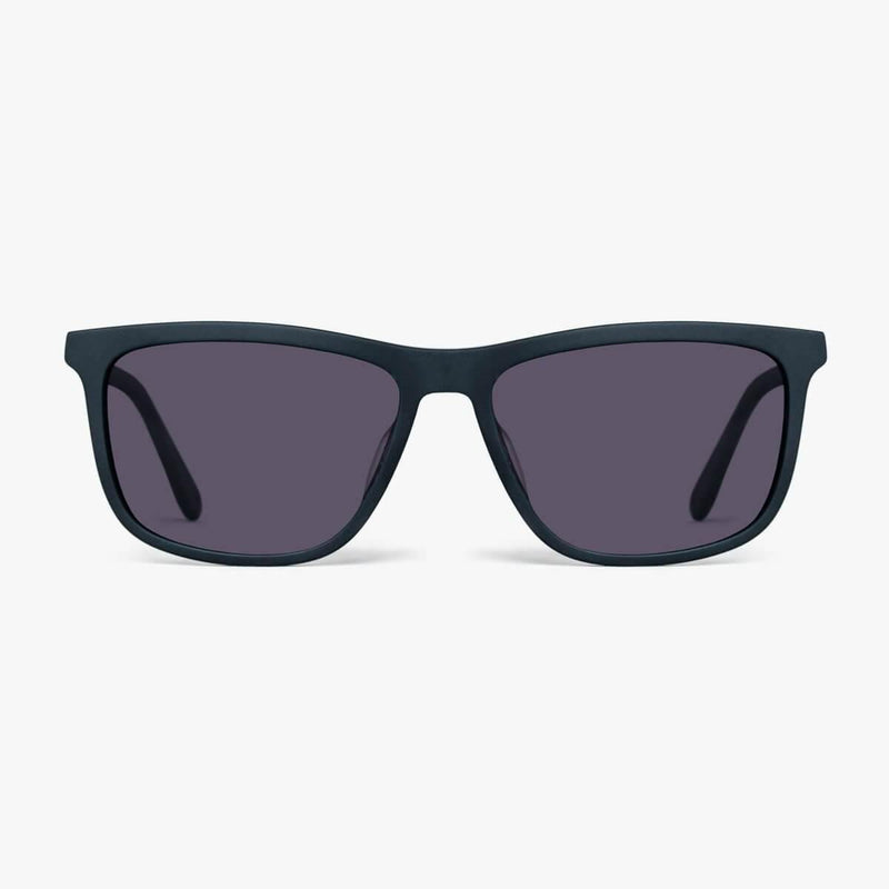 Oslo Black rectangular sunglasses with dark lenses
