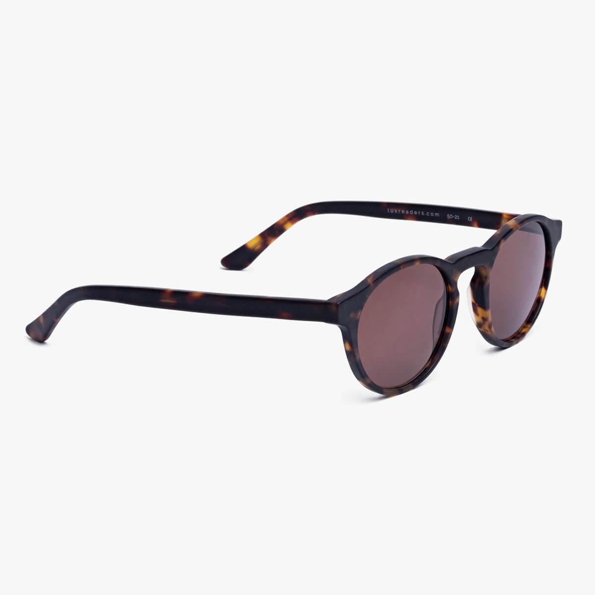 Trondheim Dark Turtle sunglasses with tortoiseshell frame and round lenses