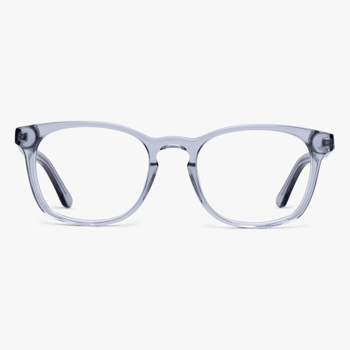 Women's Bornholm crystal grey square reading glasses
