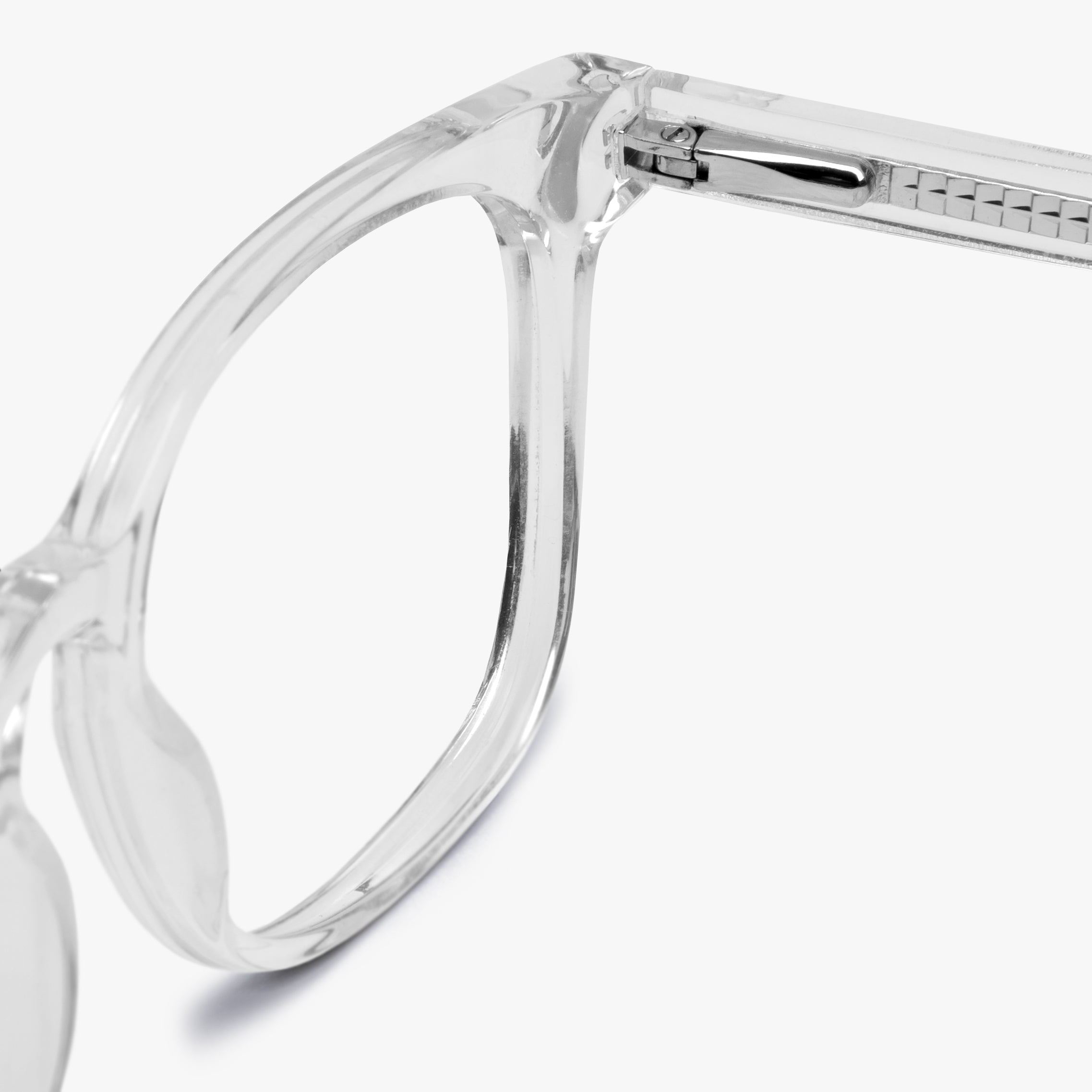 Close-up of Women's Bornholm Crystal White glasses hinge