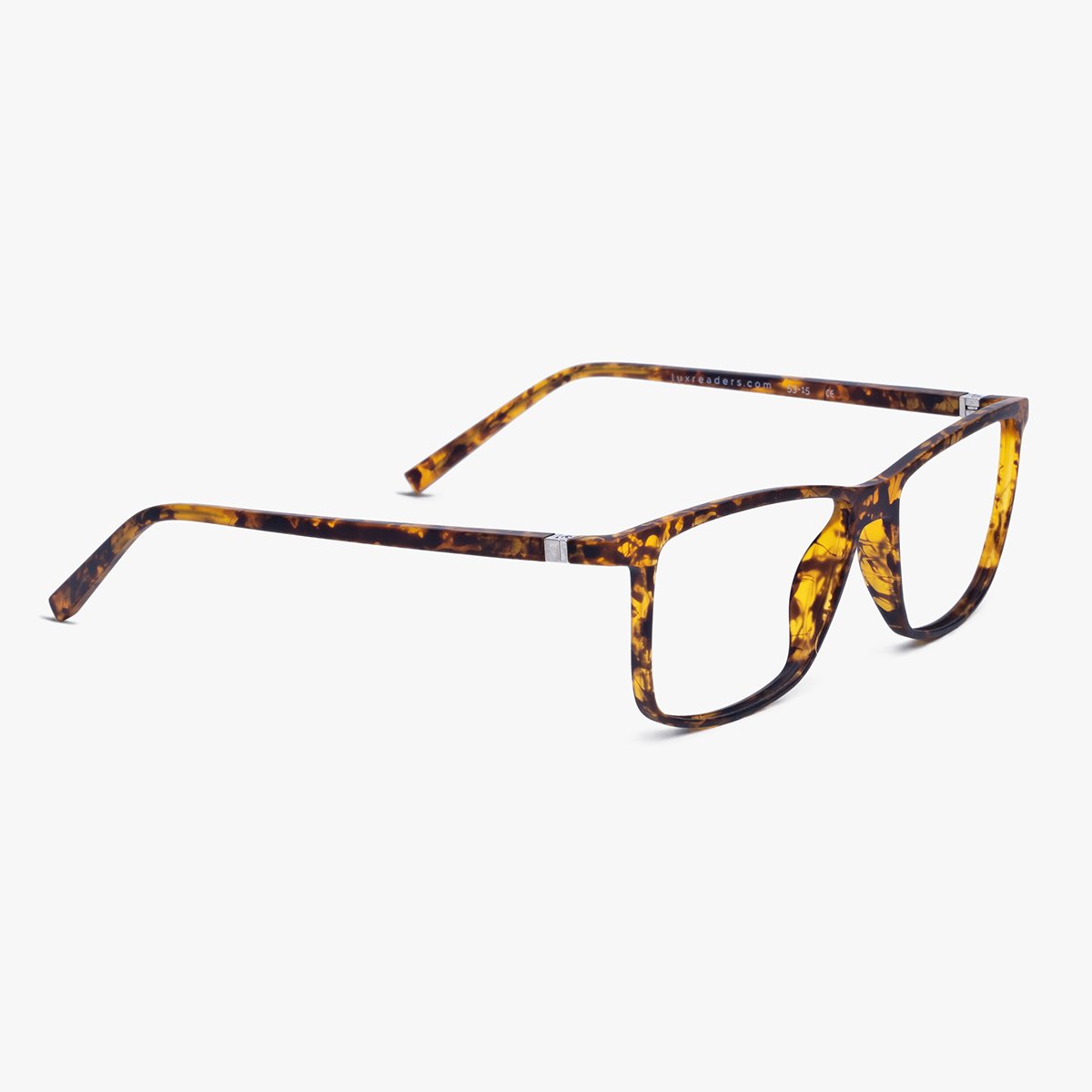 Tortoiseshell reading glasses with square frames