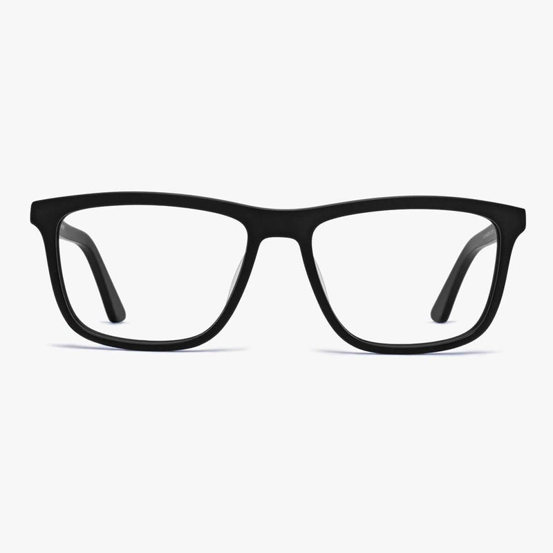 Women's Oslo Black rectangular glasses with a sleek matte finish