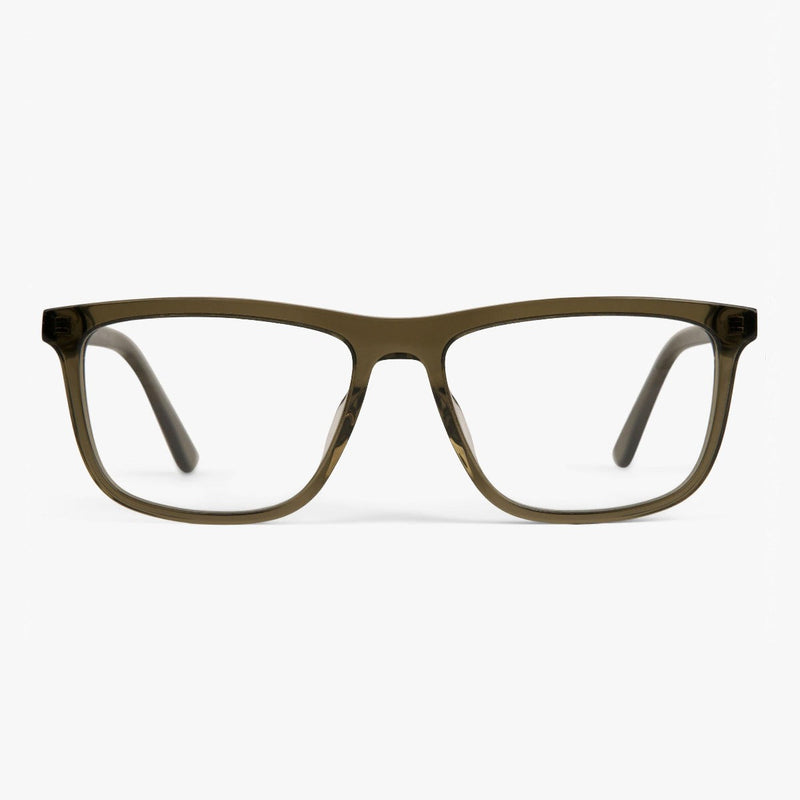 Women's Oslo Shiny Olive rectangular glasses