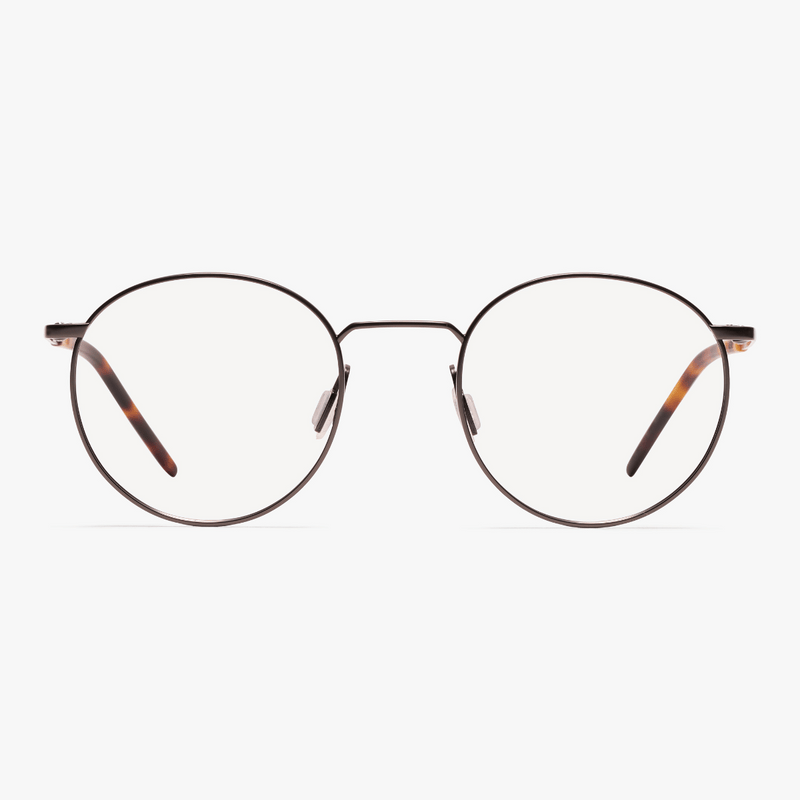 Women's Silkeborg Gun round metal frame glasses