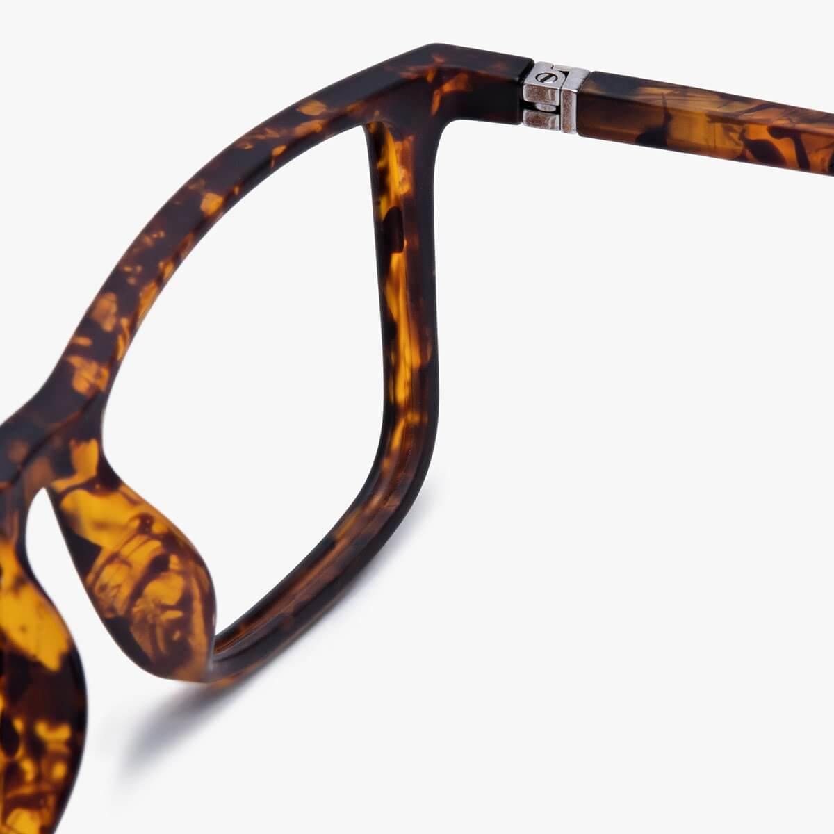 Tortoiseshell frame detail of Skagen Turtle eyeglasses