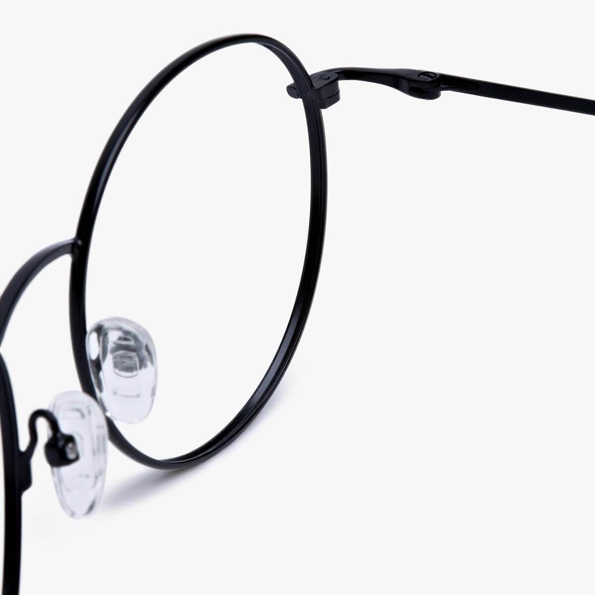 Women's Tromsø Black round glasses with clear nose pads